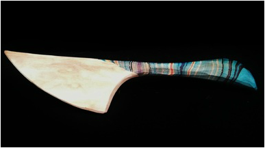 Marbled wooden knife