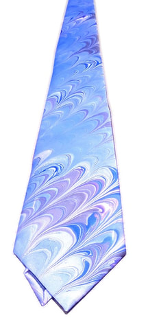 Marbled fabric silk tie